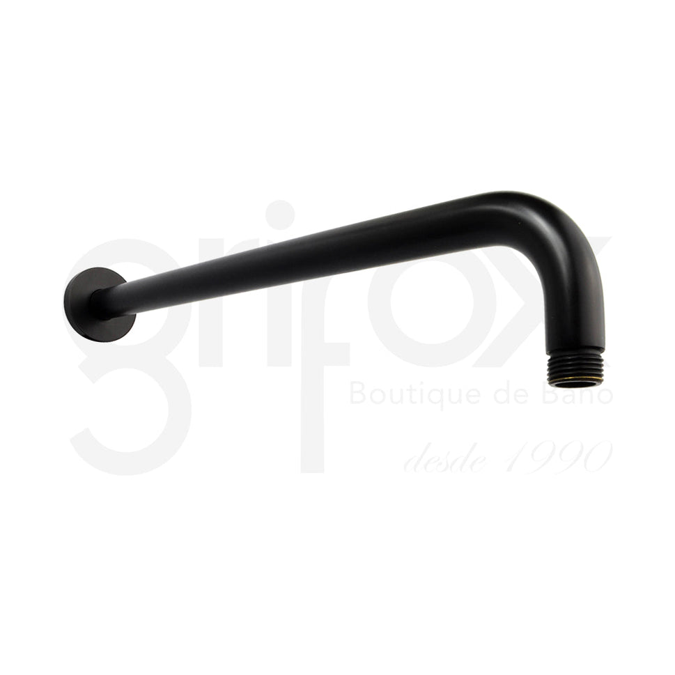 Tubo De Ducha Pared Negro 16" Odin