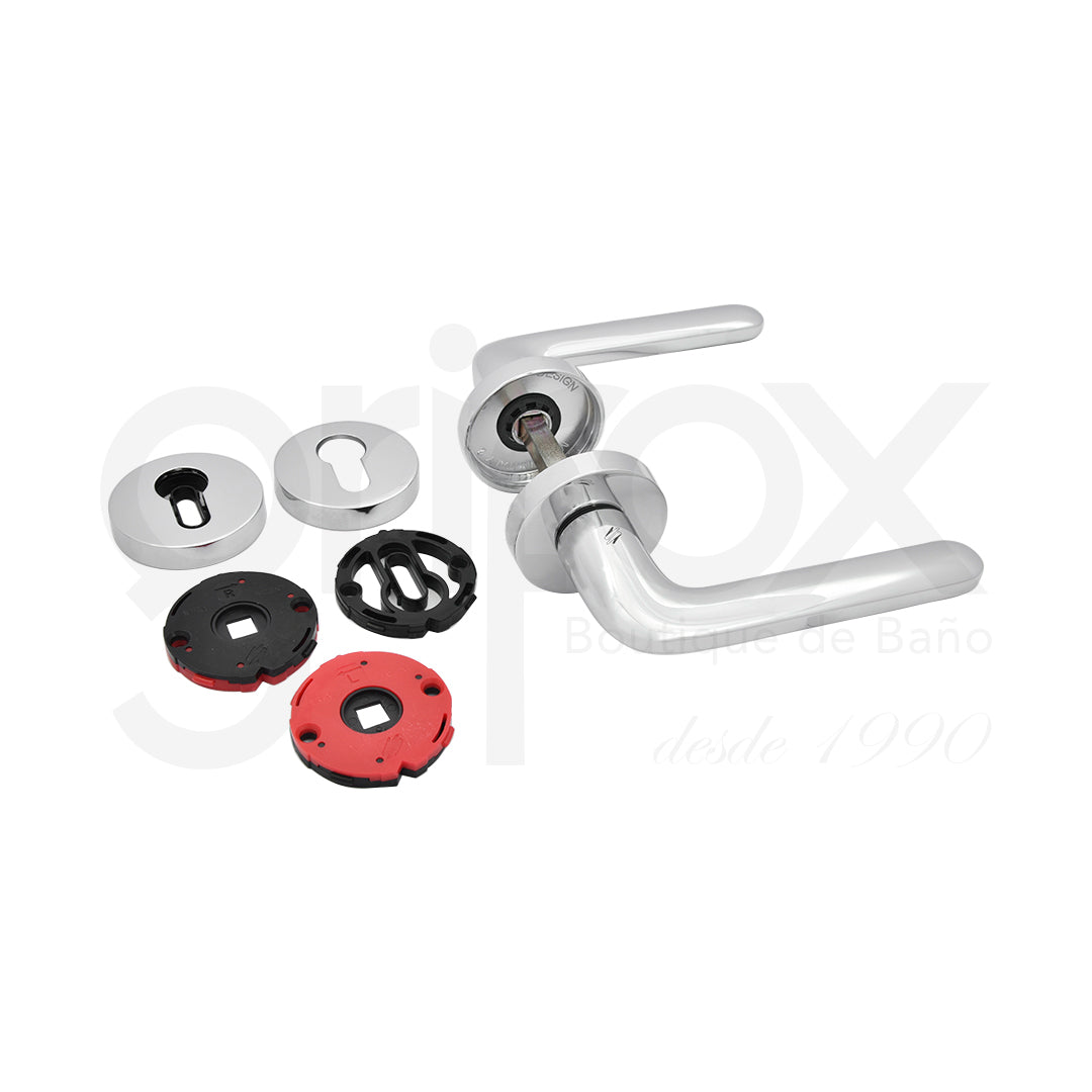 Juego Manija C/Roseta /Lever Lockset (Ccd43Gb-Cr)