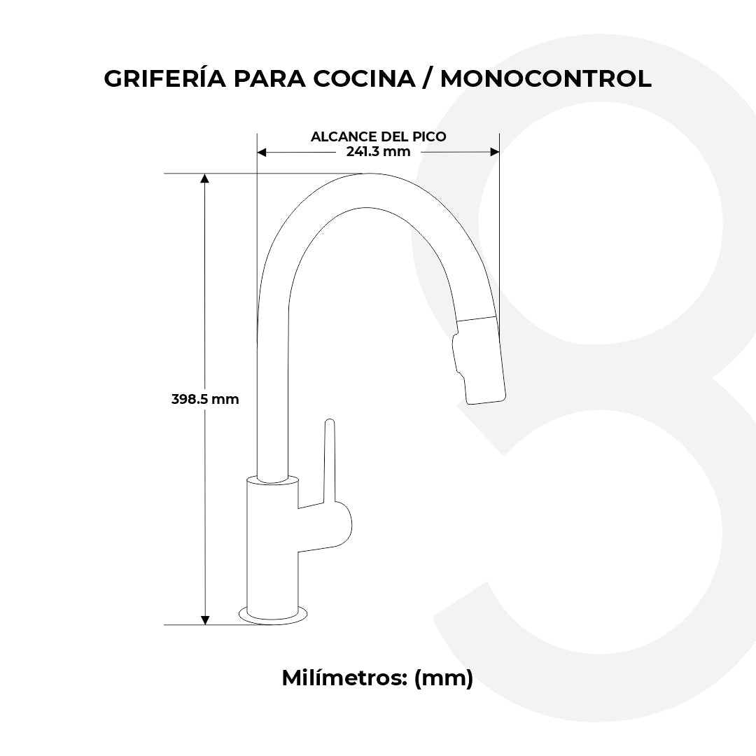 Grifería Lavaplatos Extraíble Progresiva