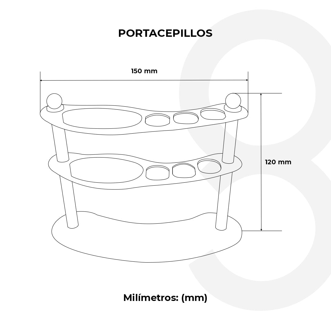 Portacepillos De Sobreponer