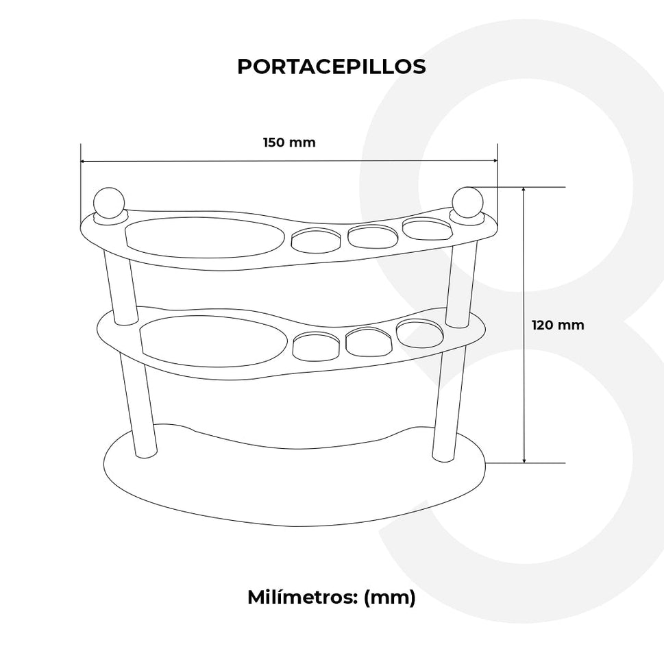 Portacepillos De Sobreponer