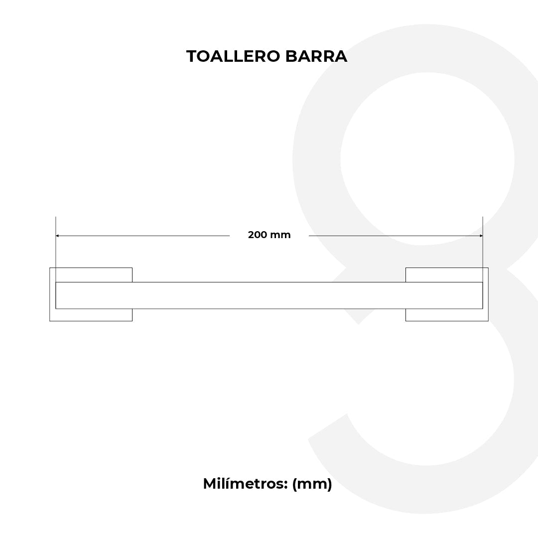 Toallero Barra 22 Cm