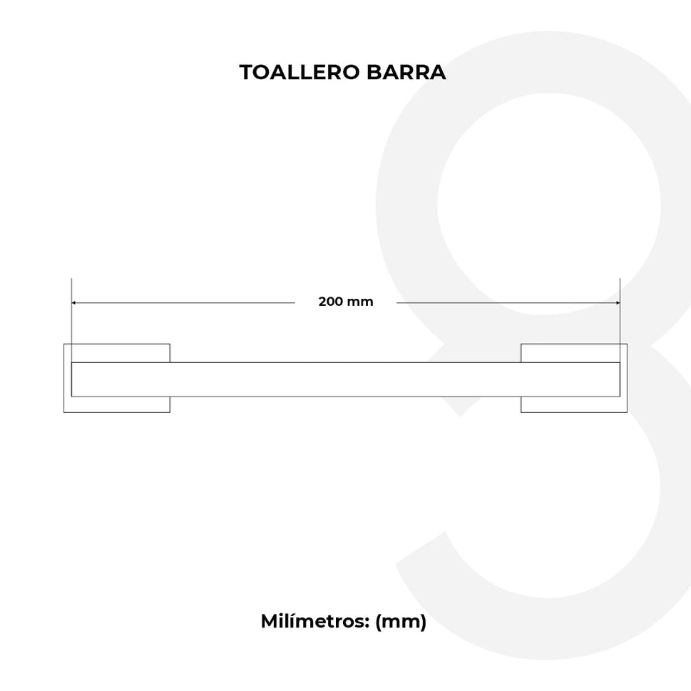 Toallero Barra 22 Cm