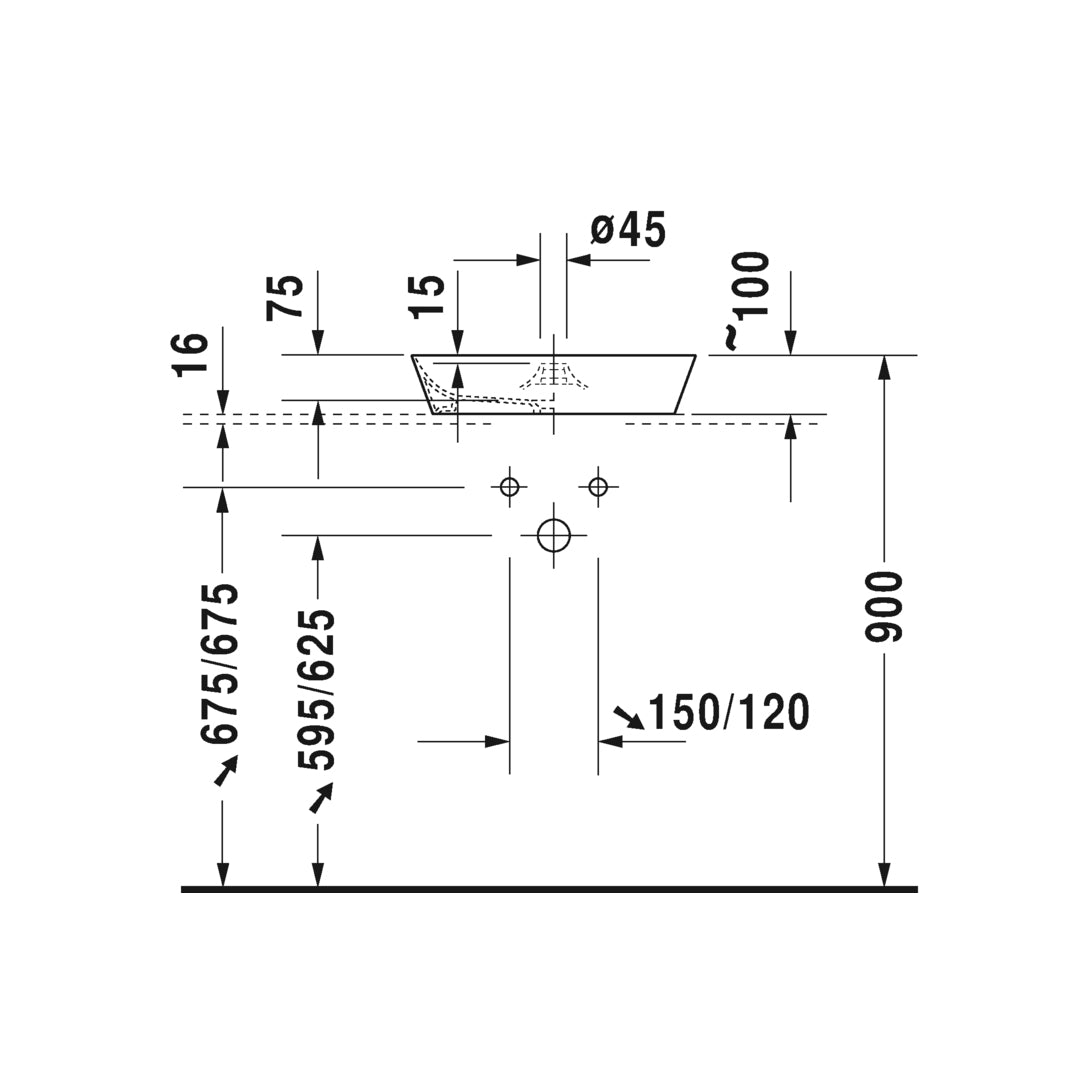 Lavamanos De Sobreponer Redondo C/Perforacion 480Mm Cape Cod