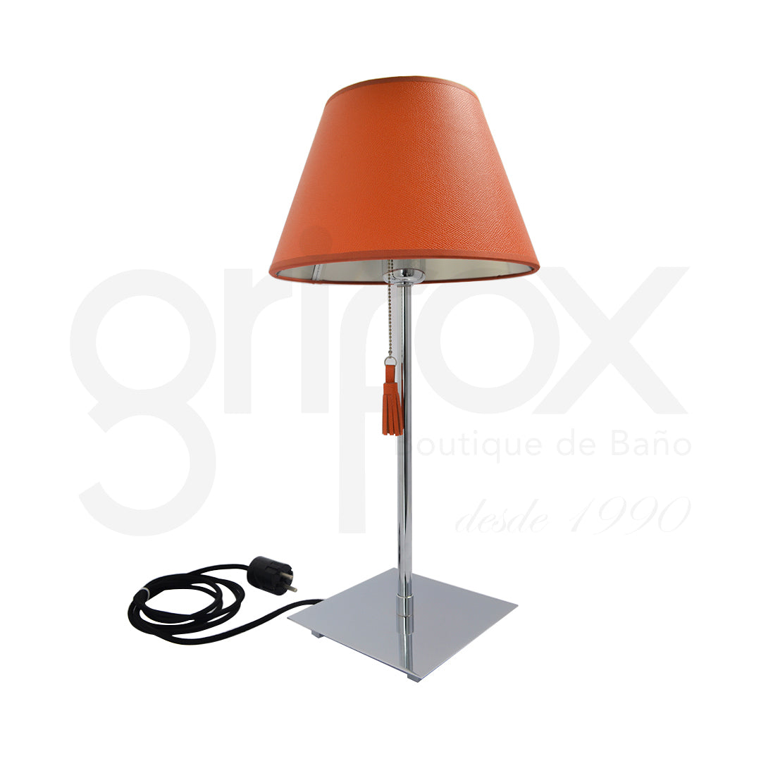 Lampara De Mesa De 54Cm Alto Naranja