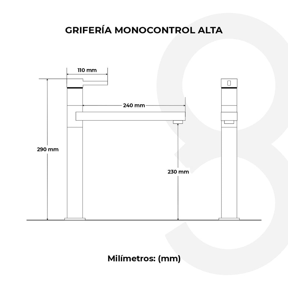 Grifería Monocontrol Alta