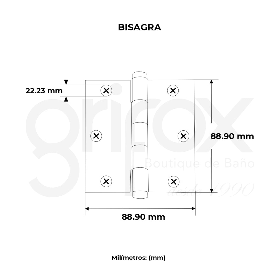 Bisagra 3,5"X3,5" Unidad