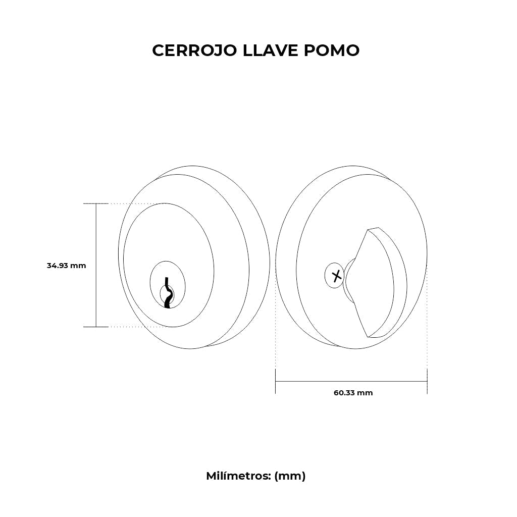 Cerrojo Llave Mariposa