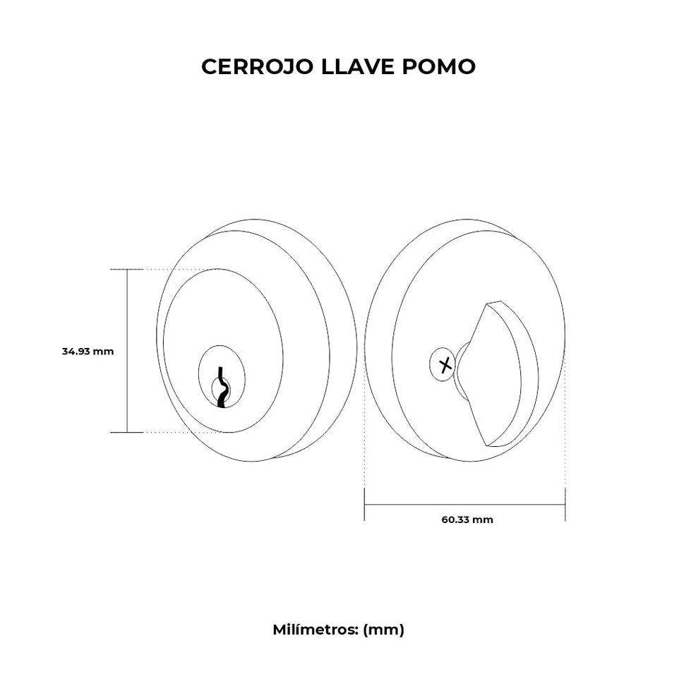 Cerrojo Llave Mariposa