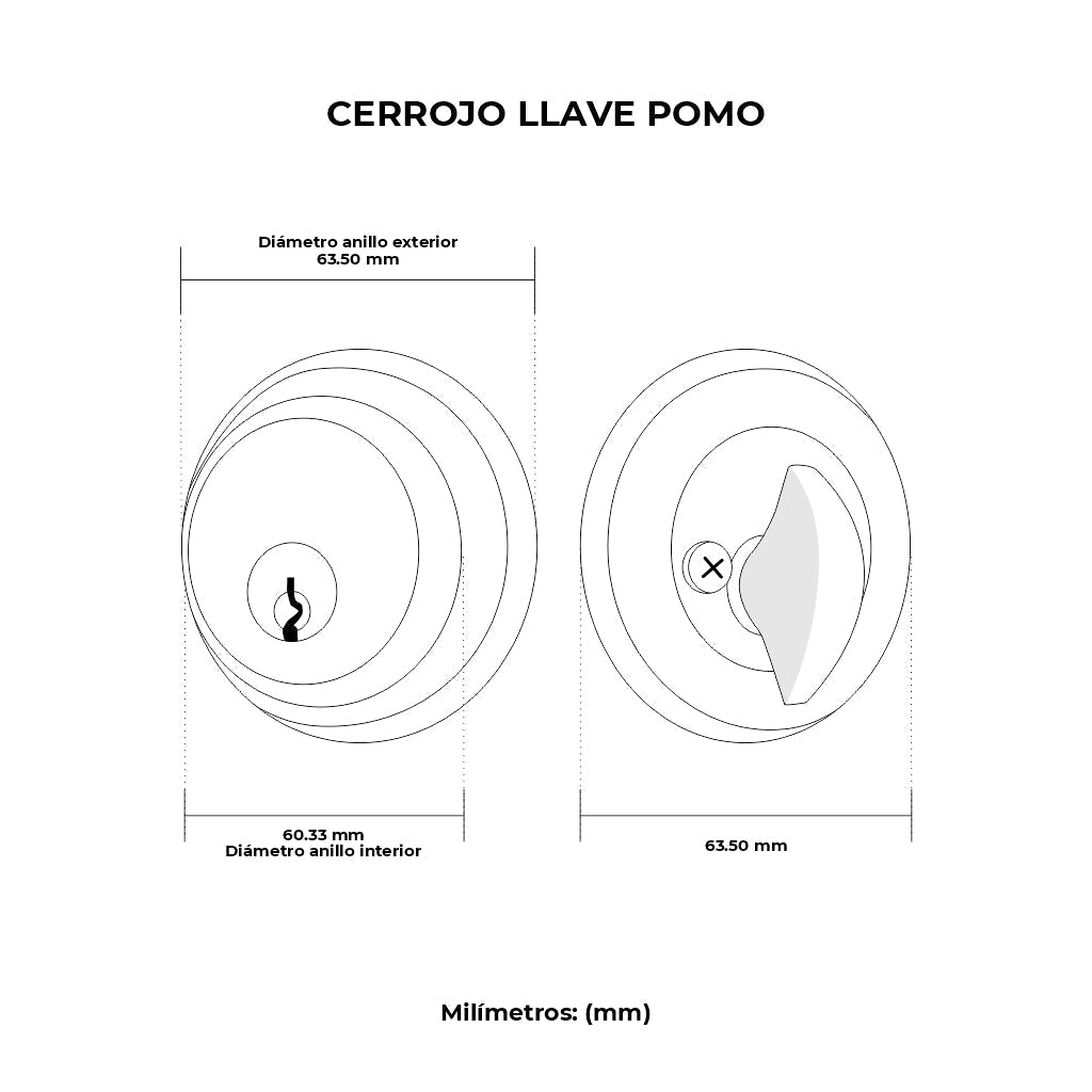 Cerrojo Llave Mariposa