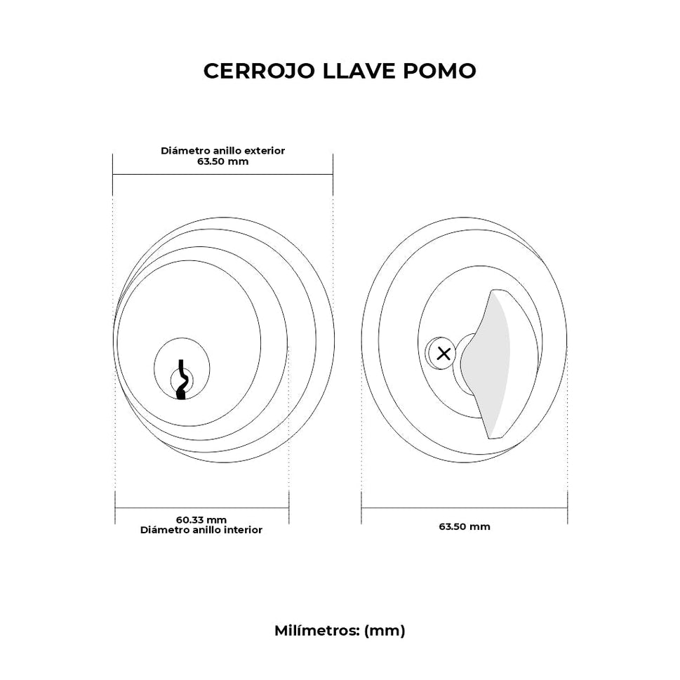 Cerrojo Llave Mariposa