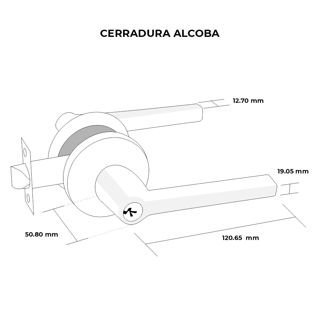 Cerradura De Alcoba (Escudo Redondo)/ Entrada Con Llave