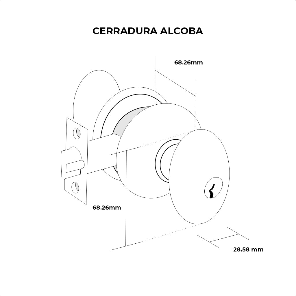 Cerradura Pomo Huevo Para Alcoba