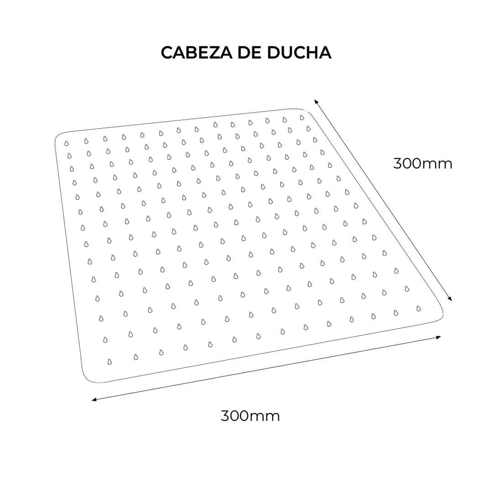 Cabeza De Ducha Cuadrada De 30 Cm