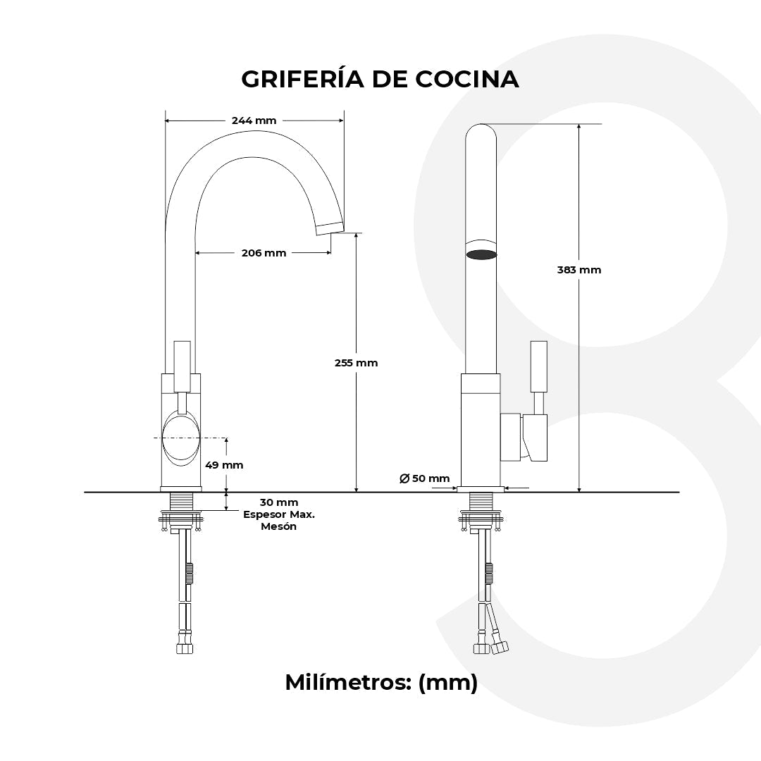 Grifería Para Cocina / Monocontrol