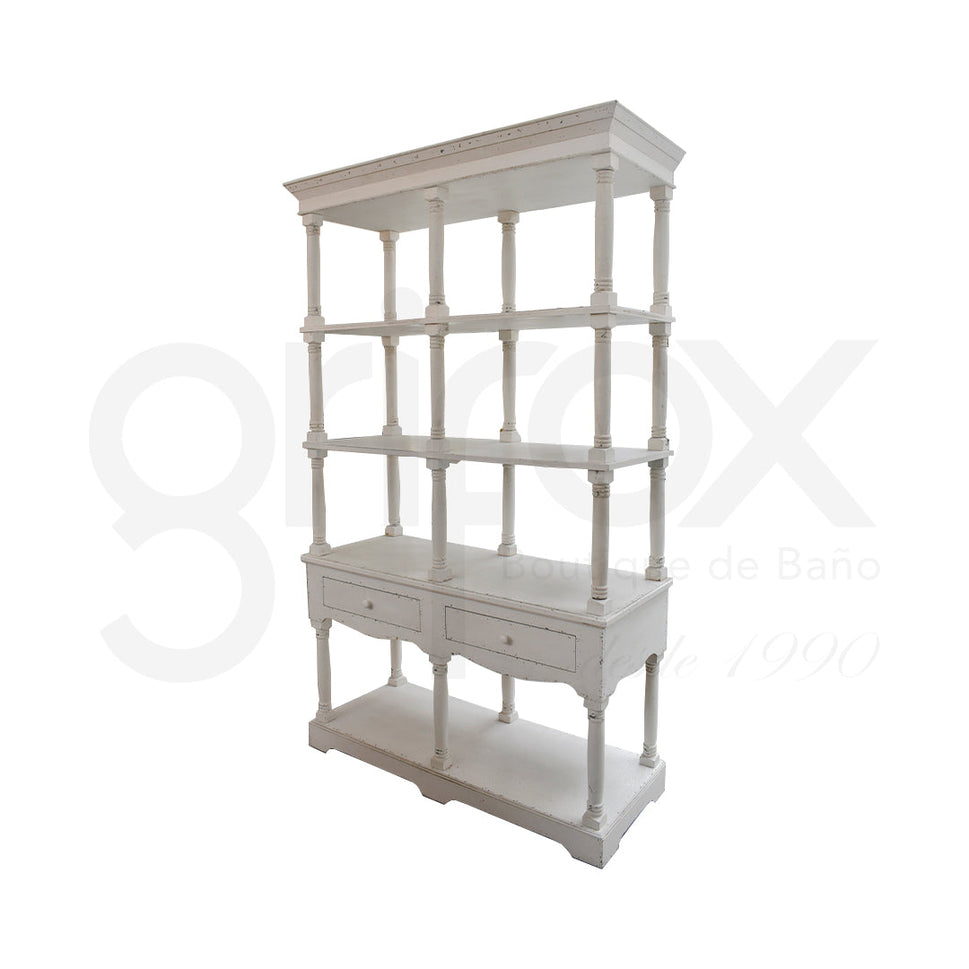 Mueble Biblioteca 122X47X47X210Cm Blanco