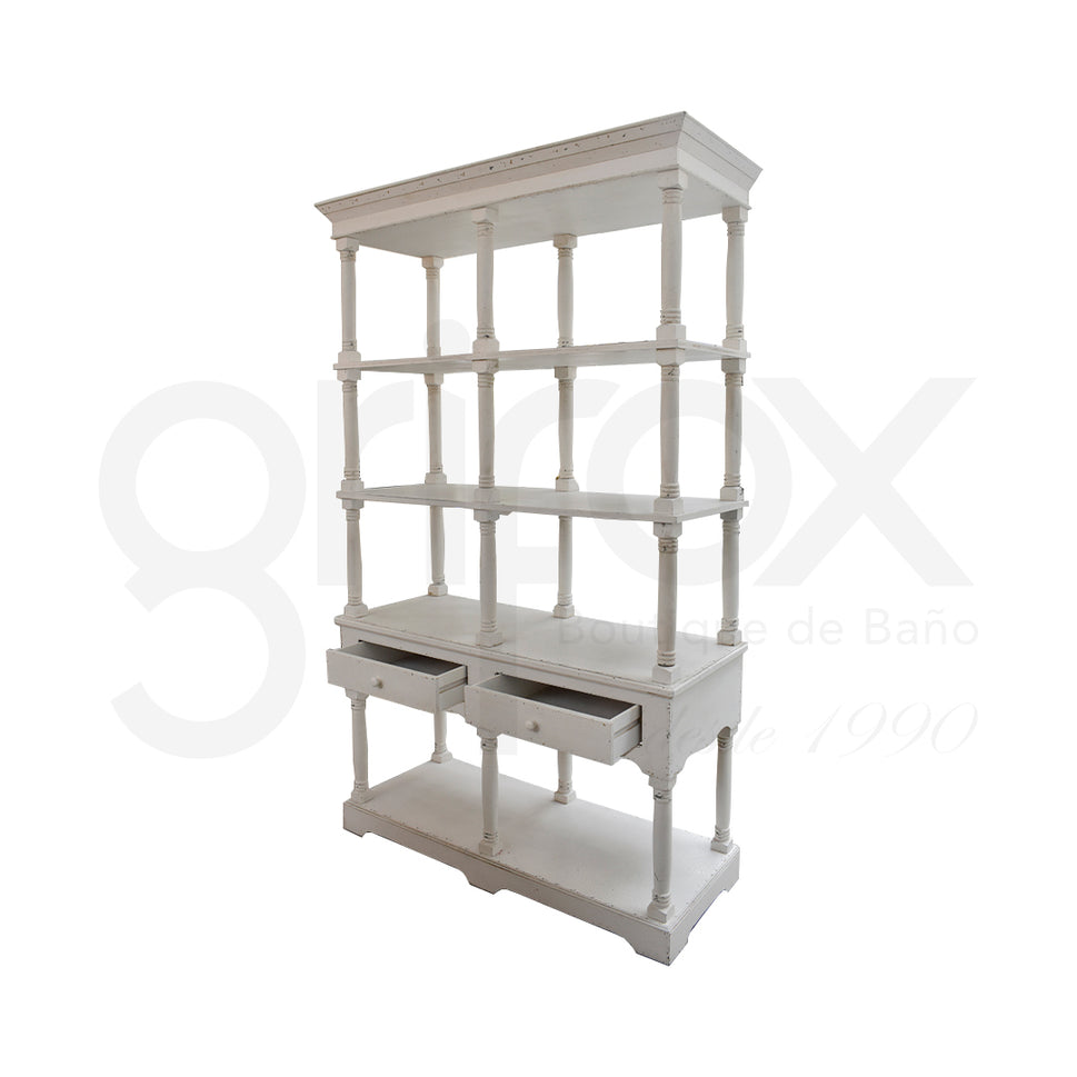 Mueble Biblioteca 122X47X47X210Cm Blanco