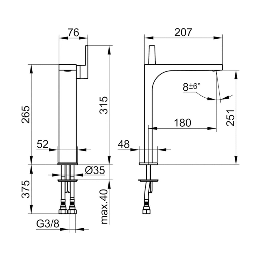 Griferia Monocontrol 150Mm S/Des / Faucet Basin Edition 400