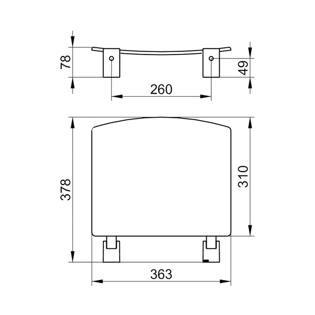 Silla Plegable Negro / Wall Chair Plan