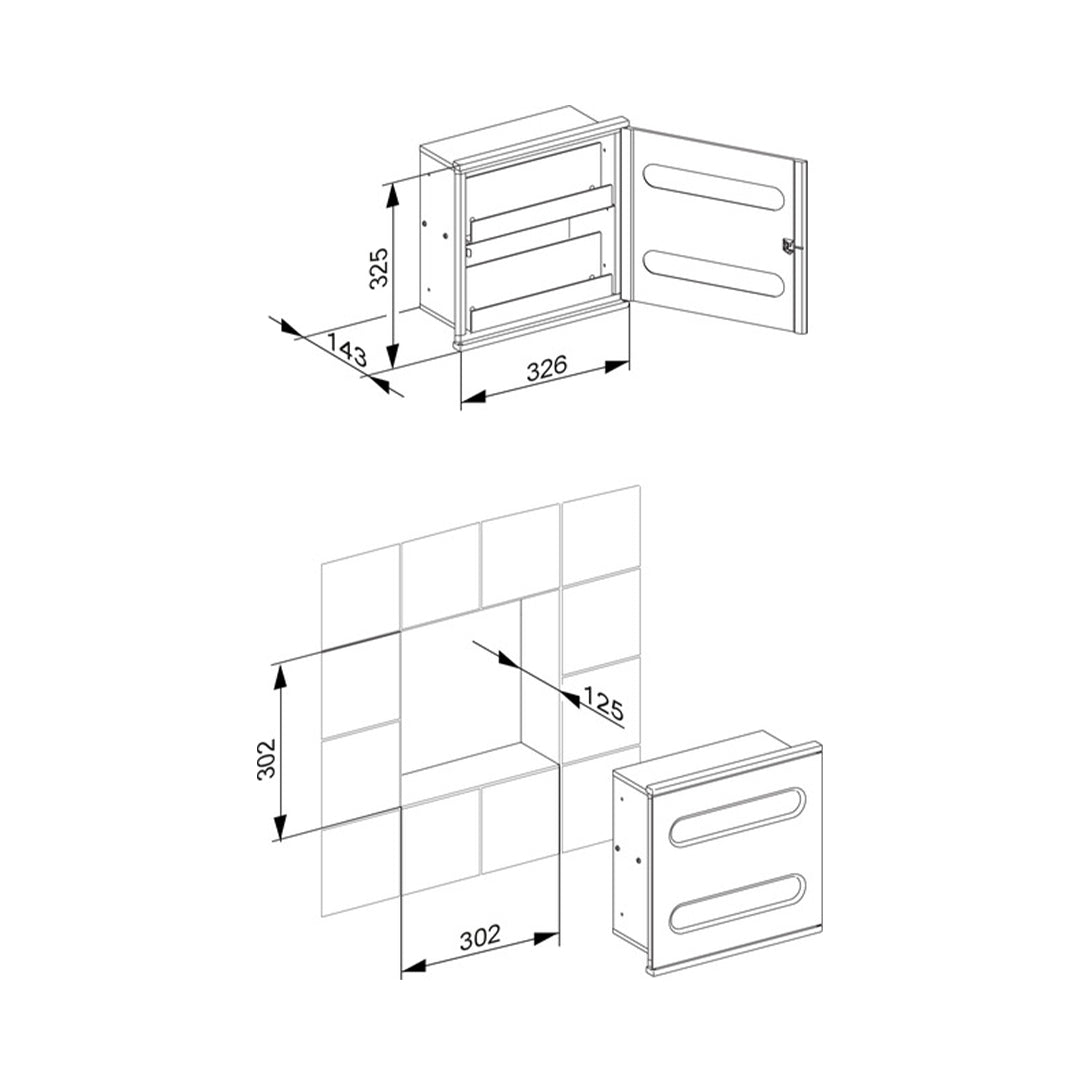 Modul Baño 2 Dispensadores Toalla De Manos