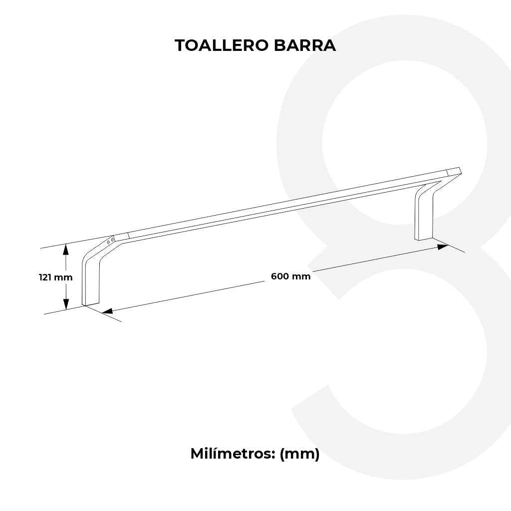 Toallero Barra 60Cm