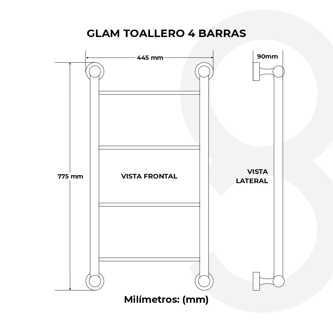 Glam Toallero 4 Barras