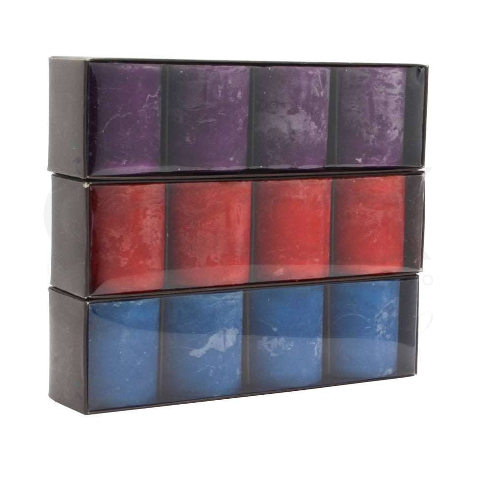 Set De4 Velas Rusticas Violeta