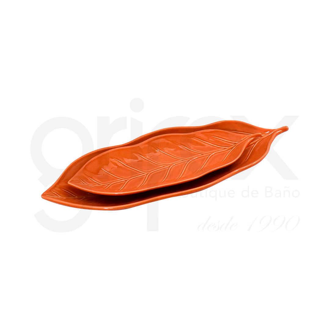 Set De Hojas X2 35 45Cm Naranja