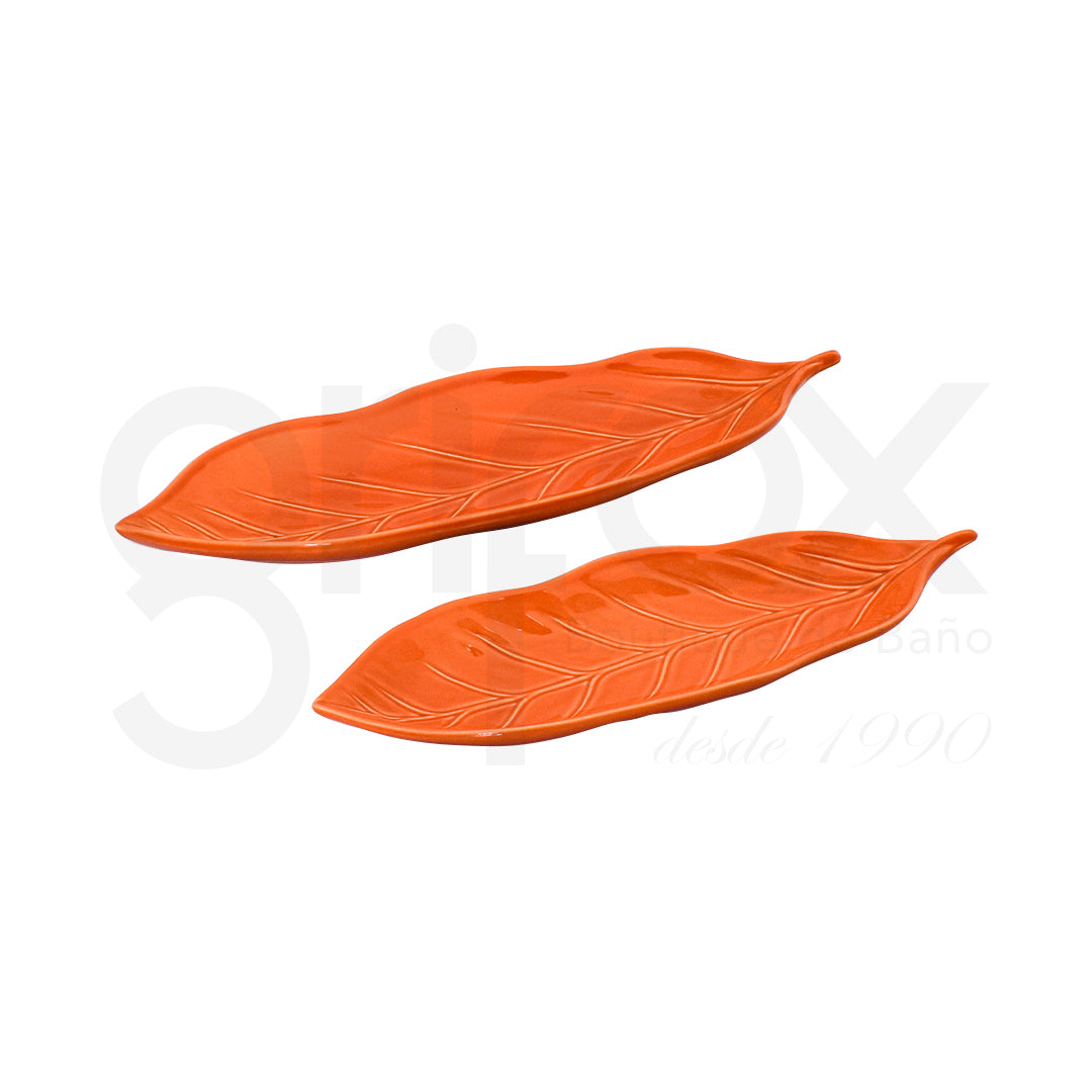 Set De Hojas X2 35 45Cm Naranja