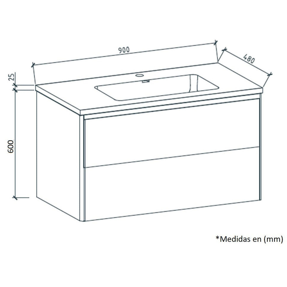 Mueble Bajo Con Poceta Noha