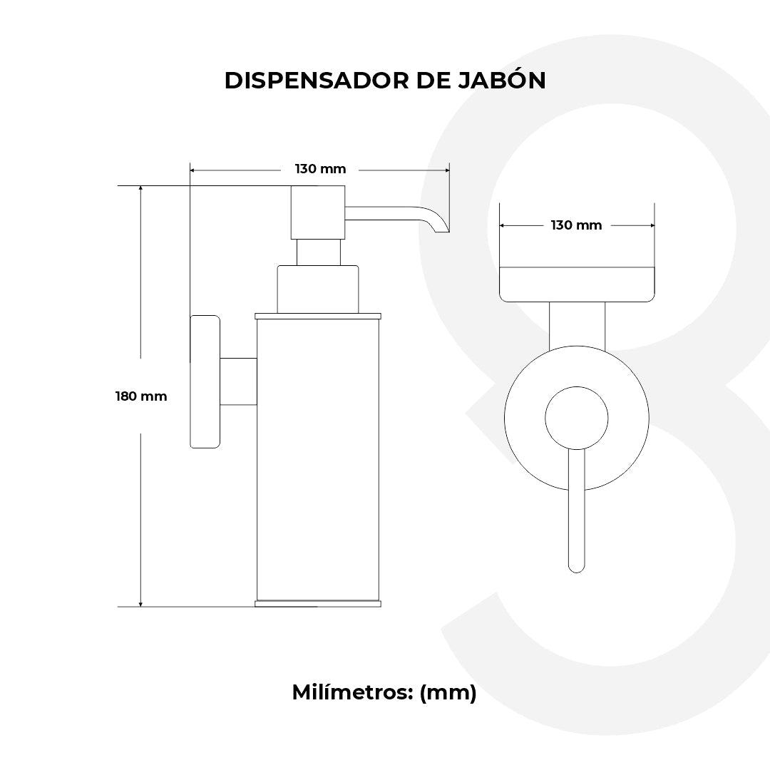 Dispensador De Jabón Instalación A Pared Cerámica