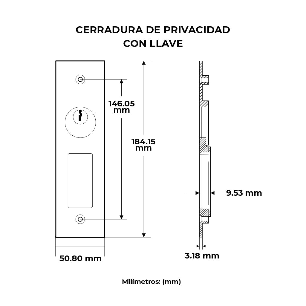 Cerradura Con Llave/Puerta Corrediza