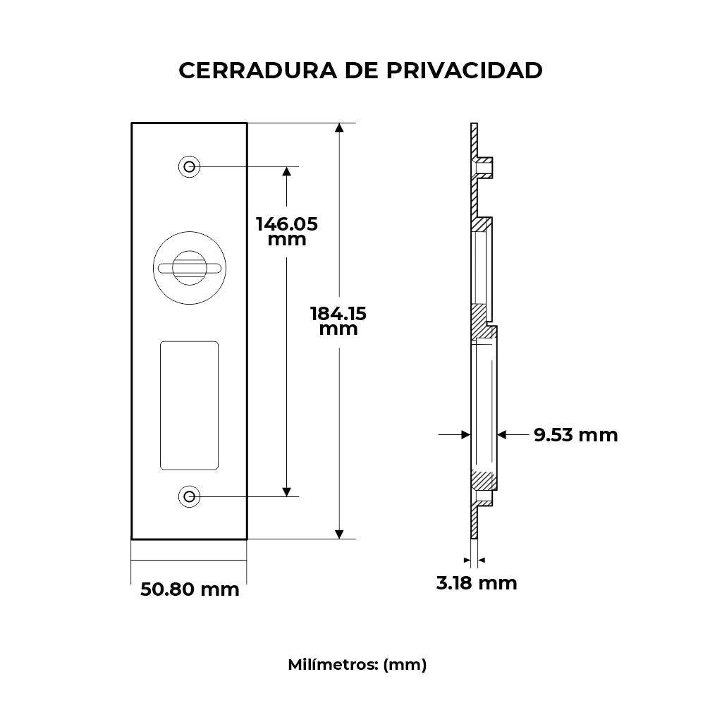 Cerradura De Privacidad/Puerta Corrediza