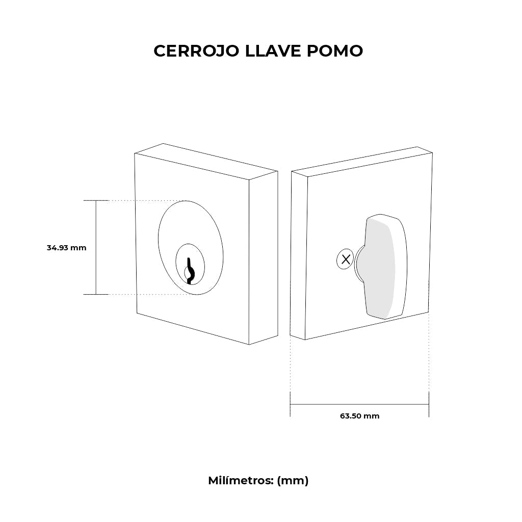 Cerrojo Llave Mariposa