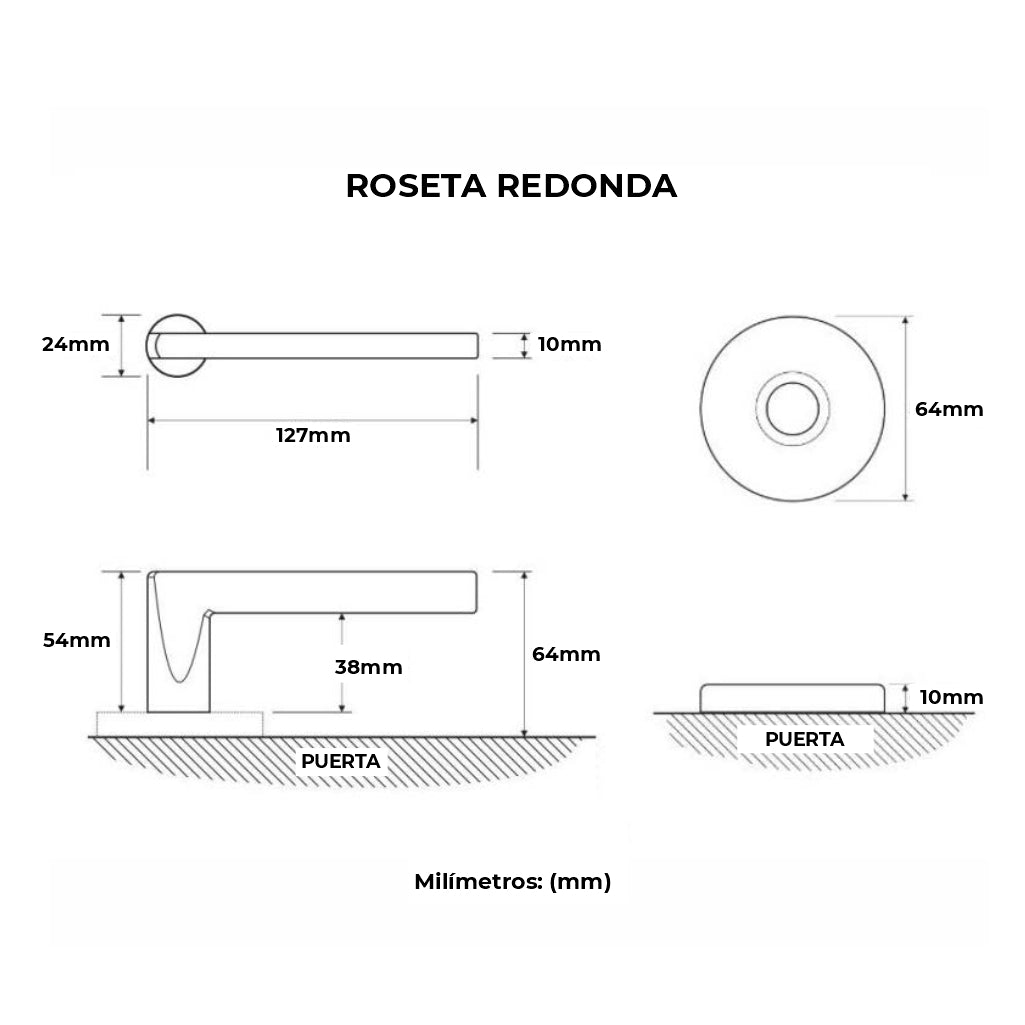 Juego De Manijas De Paso Con Escudo Redondo