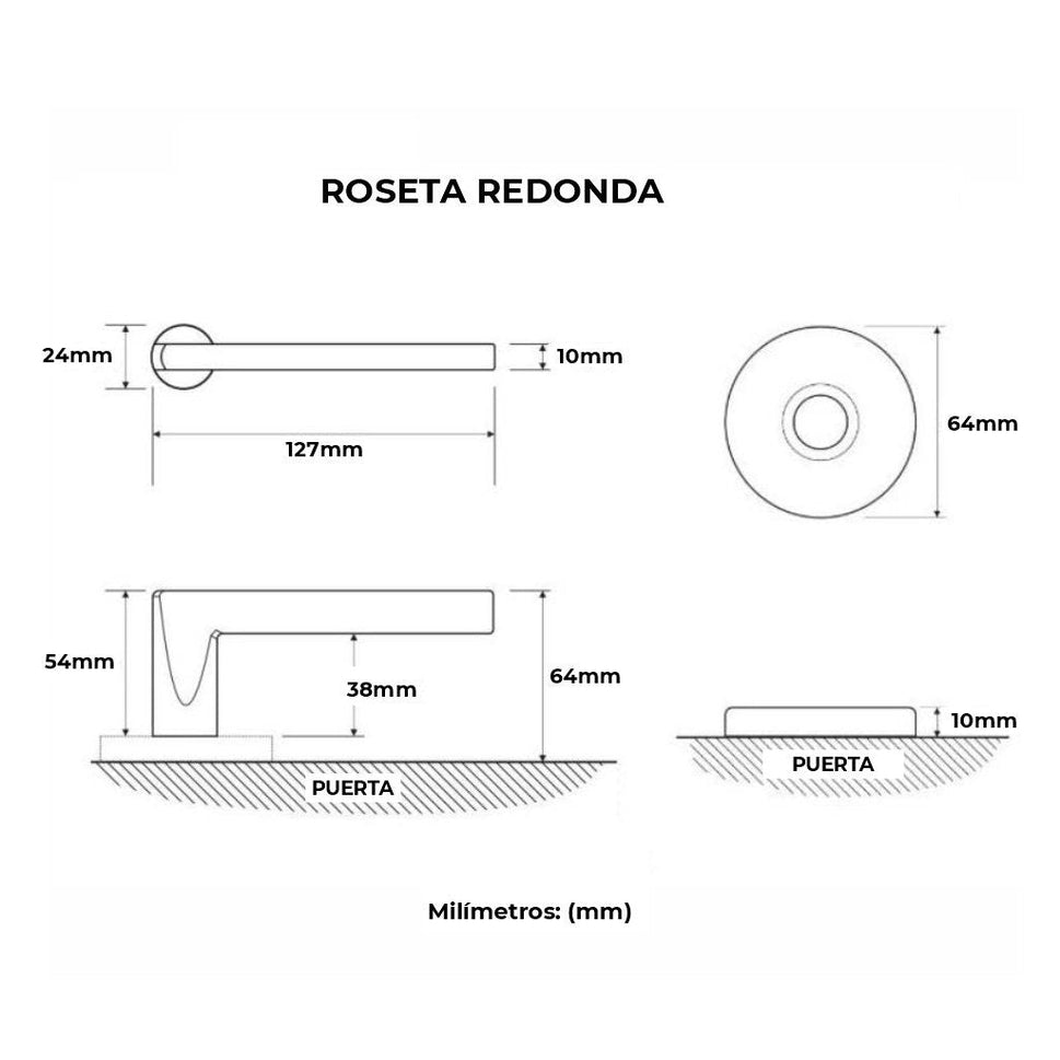 Juego De Manijas De Paso Con Escudo Redondo