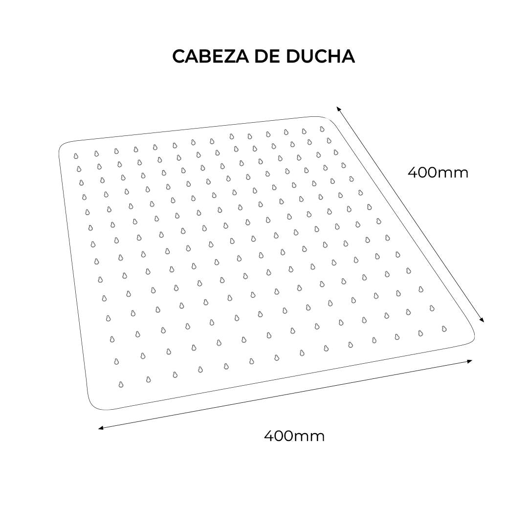 Cabeza De Ducha Cuadrada De 40Cm