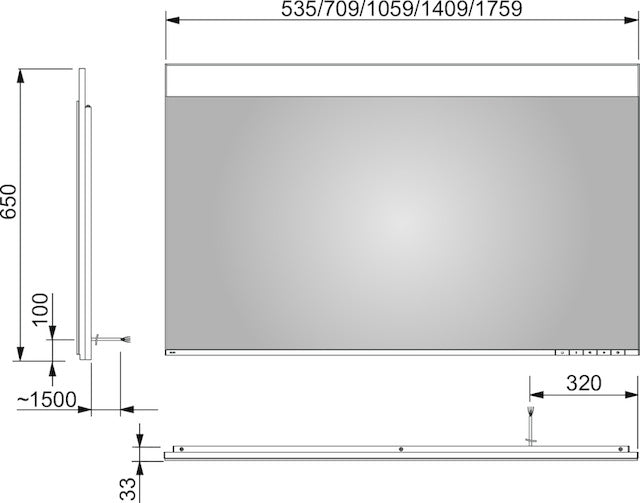 Espejo De Pared Con Luz Ajustable