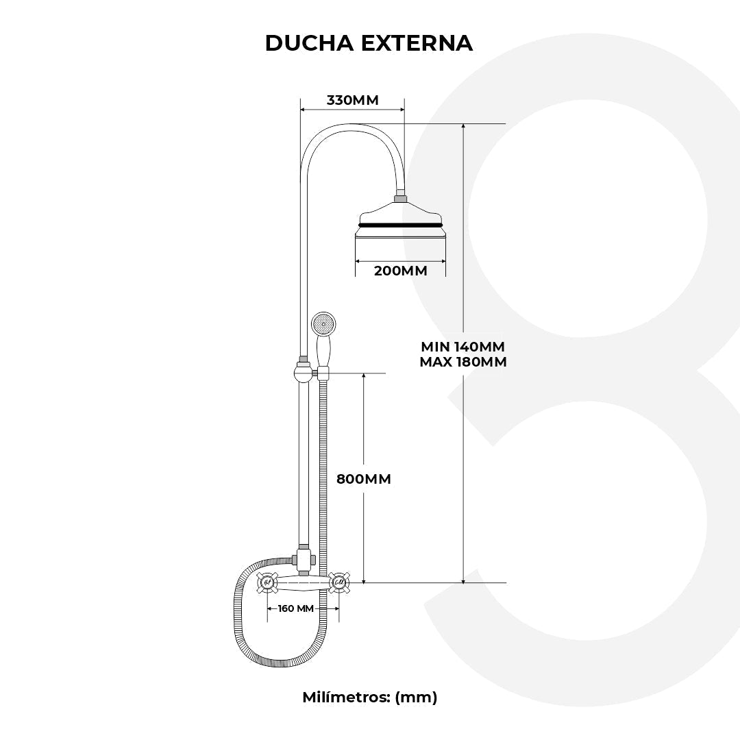 Ducha Externa Con Ducha De Mano