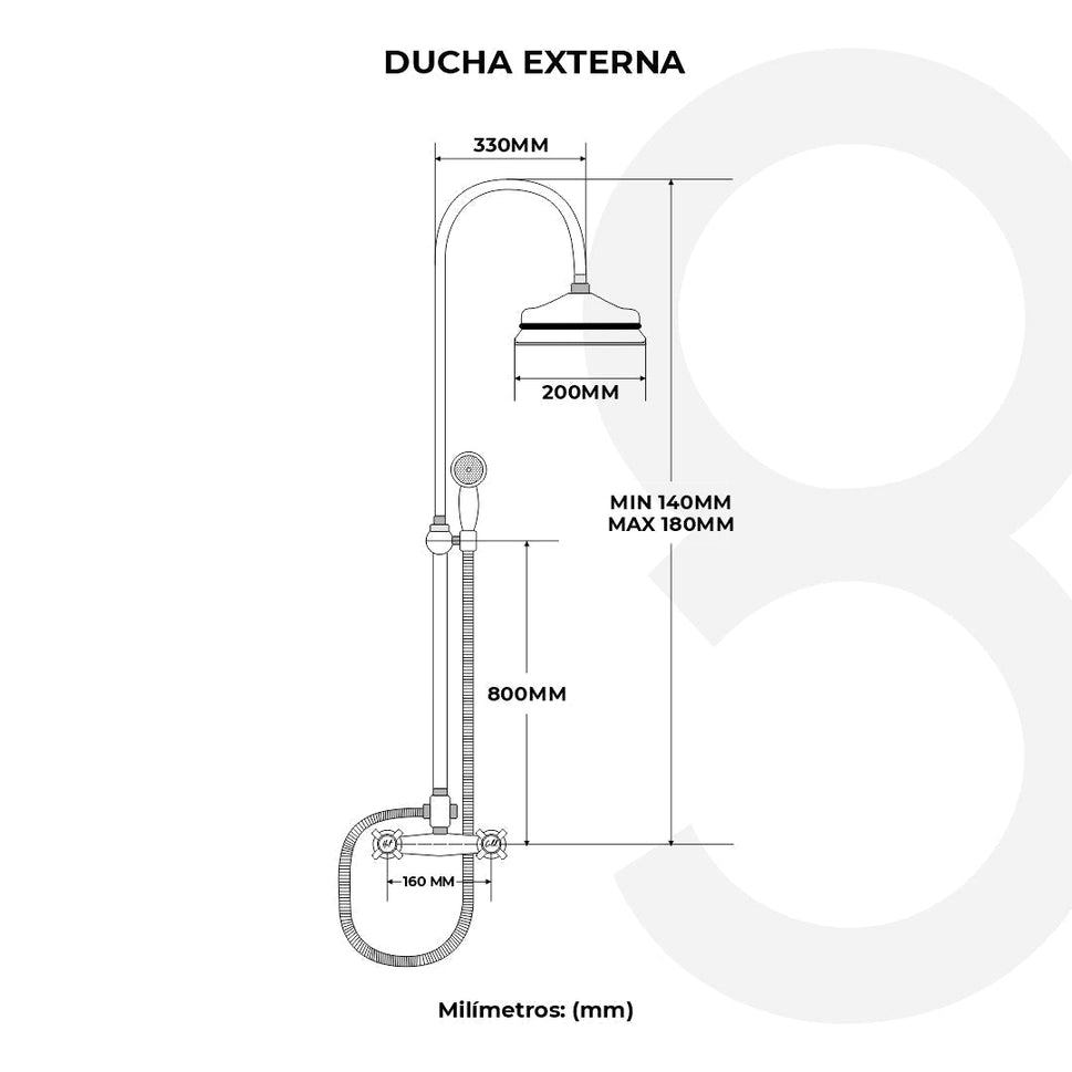 Ducha Externa Con Ducha De Mano