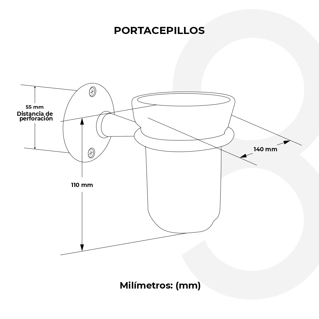 Portacepillos Flora