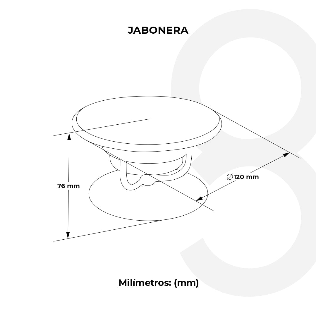 Jabonera De Sobreponer Flora