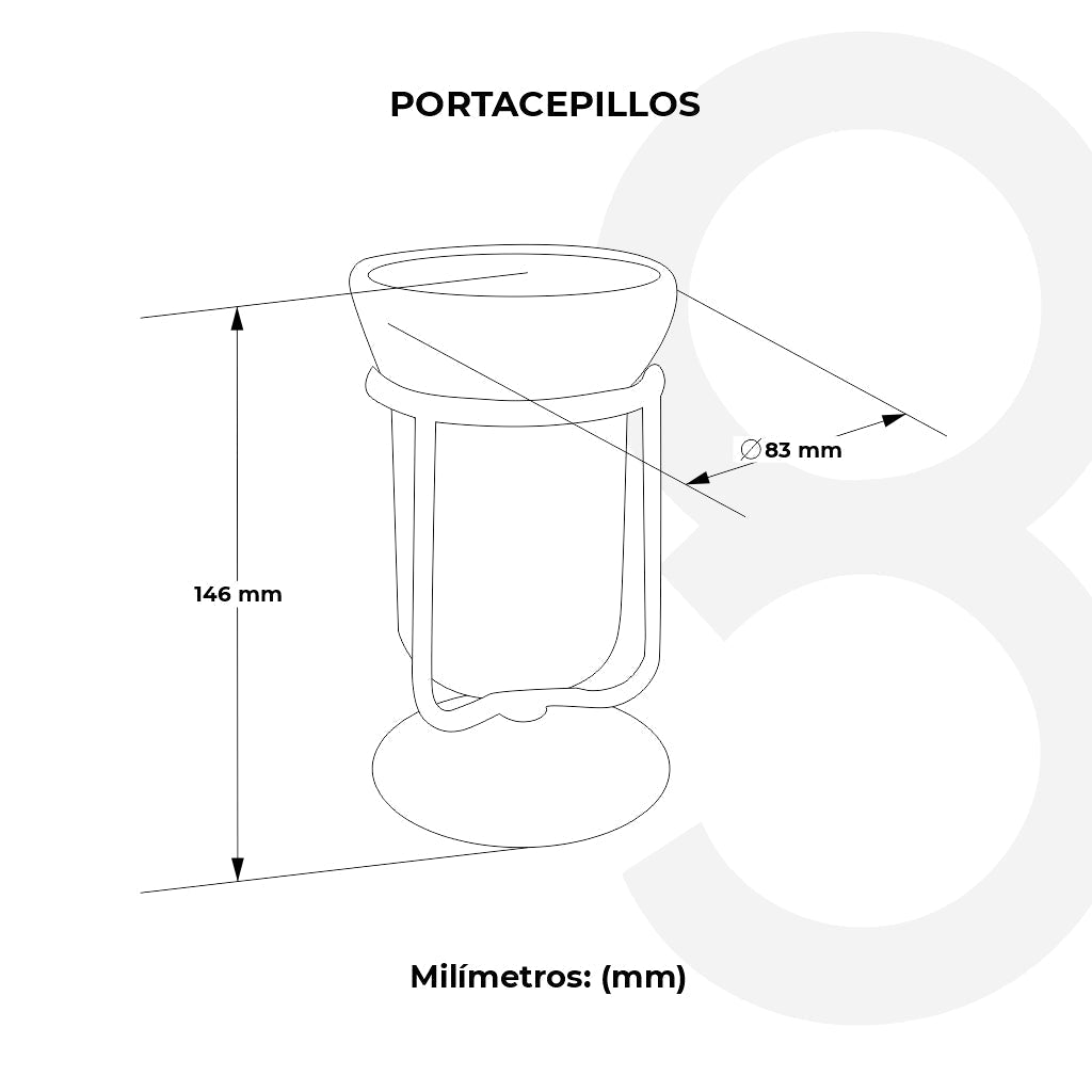 Portacepillos De Sobreponer Flora