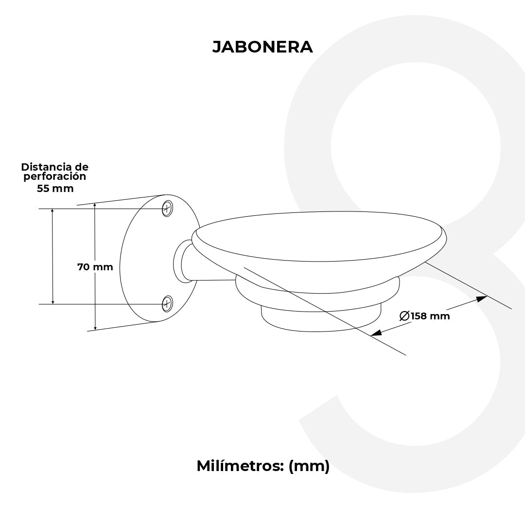 Jabonera De Pared Flora