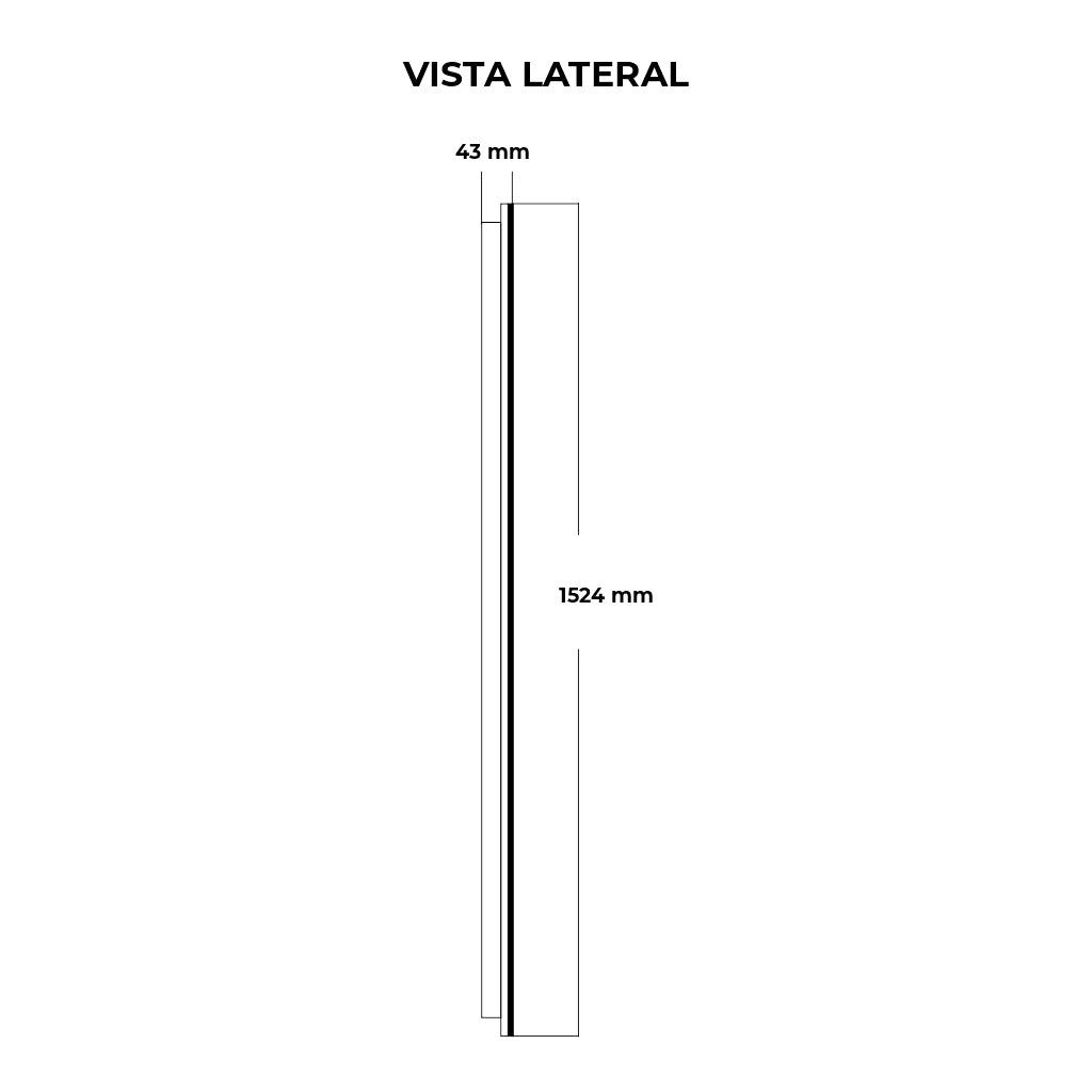 Espejo Con Luz Led 38X150 Cm