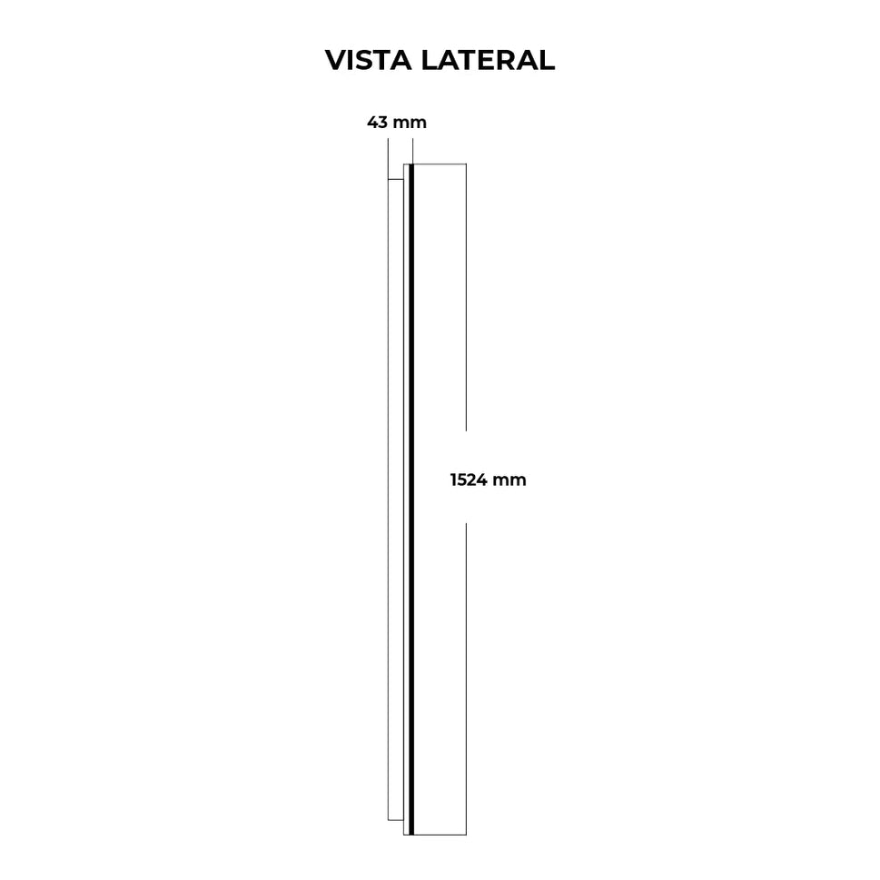 Espejo Con Luz Led 38X150 Cm