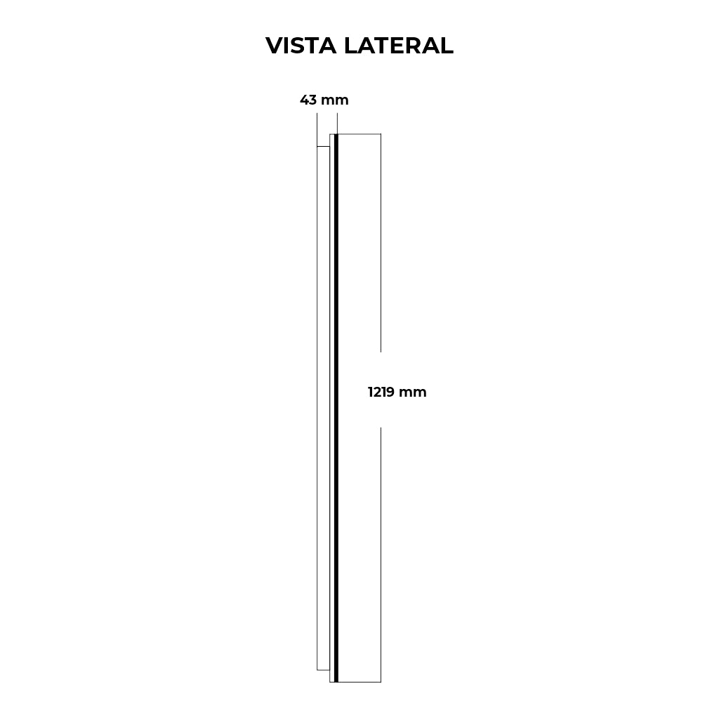 Espejo Con Luz Led 38X120 Cm